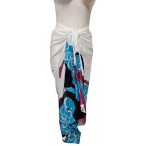 Womens Sarong Cotton Wrap Handpainted Batik Wrapskirt Beach Pareo Beachwear -NEW